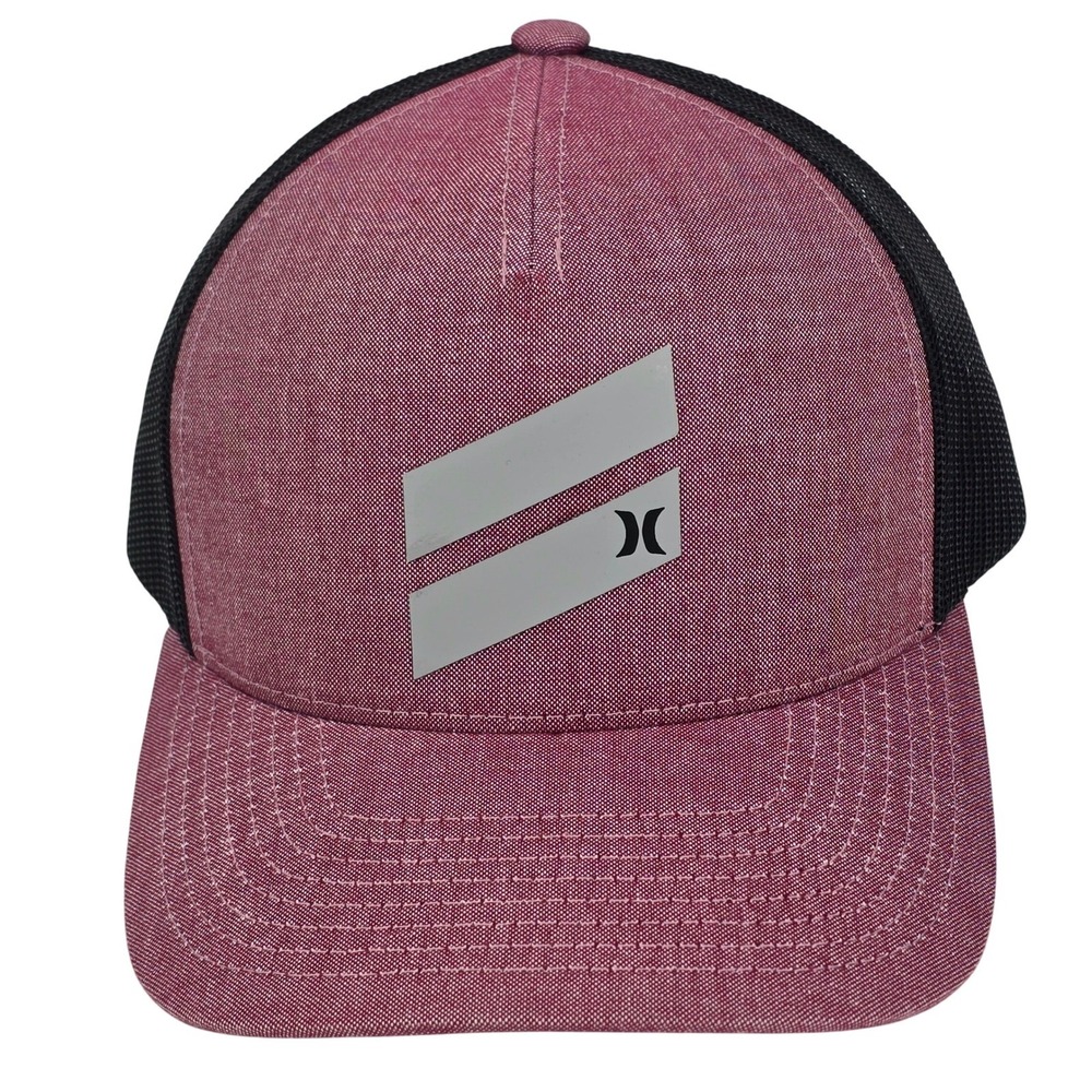Hurley Trucker Hat Snapback Cap Burgundy Black Mesh Surf‎ Skate Streetwear Beach